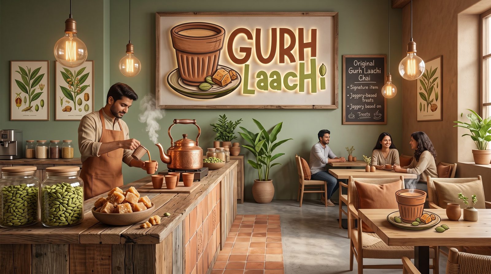Dine-in Gurh Laachi café interior in Mohali, Chandigarh